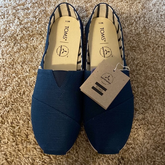 Brand New Size 11 Toms Blue Alpargata - Picture 1 of 3